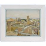 Sala Russota, XX, Oil on canvas, Jerusalem, Israel, A view of the rooftops,