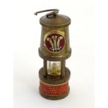 A novelty miniature Davy miner's lamp,