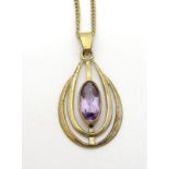 An 8ct gold pendant and chain,