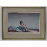 After Sir William Russell Flint (1880 - 1969), Colour print, ' Sarah ',