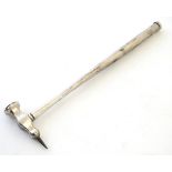 A Victorian silver plate toffee hammer / ice pick,