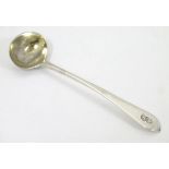 A Geo III silver salt spoon hallmarked London 1810 maker Thomas Wallis & Jonathan Hayne