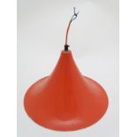 Vintage Retro : a Danish Claus Bonderup and Torsten Thorup designed 'Semi' pendant hanging lamp,
