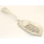 A Victorian silver fish slice hallmarked London 1839 maker John & Henry Lias.