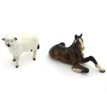 A Beswick model of a sheep, model no.