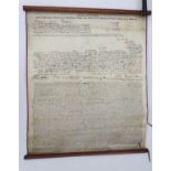 A Victorian facsimile scroll copy of the National Covenant of Scotland. Approx.