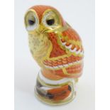 A Royal Worcester model of a Tawny Owl from The Connoisseur Collection with gilt highlights,