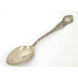 A silver teaspoon hallmarked London 1905 maker Charles Boyton & Son Ltd.