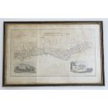 An engraved map of the Coast of Sussex, dated 1833,