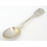 A fiddle pattern teaspoon hallmarked Newcastle 1857 maker D Reid 5 1/2" long CONDITION: