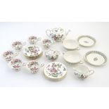 A quantity of Wedgwood teawares in the patten Charnwood, to include a teapot, a lidded sugar bowl,