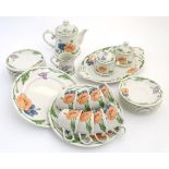 A quantity of Villeroy & Boch wares in the pattern Amapola, to include a teapot,