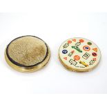 A vintage mid century Stratton powder compact with decoration to lid by Judith Bledsoe .