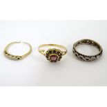 3 various gold and silver rings CONDITION: Please Note - we do not make reference