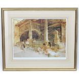 After Sir William Russell Flint (1880 - 1969), Limited edition colour print, ' Gossip St.