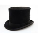 A '' Christys' of London '' 100% fine fur felt handmade black top gentleman's top hat,
