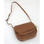 A brown leather Joules handbag,