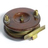Fishing: a large early 20thC centrepin salmon fishing/boat reel,
