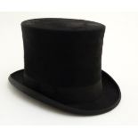 A '' Christys' of London '' 100% fine fur felt handmade black top gentleman's top hat,