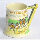 Hunting: A 20thC Crown Devon Fieldings Widdicombe Fair musical tankard,