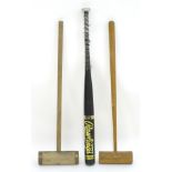 A Rawlings Black Gold c405 aluminium alloy softball bat.