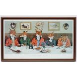 After Harry Bingham Neilson (1861-1941) Coloured print 'Mr Fox's Hunt Breakfast On Xmas
