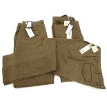 Three pairs of Laksen tweed trousers,