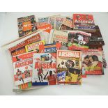 A quantity of books and ephemera relating to the Arsenal football team,