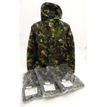 Four DPM camo jackets, 2 size 190/96, 1 size 190/12,