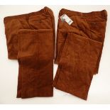 Two pairs of Laksen Sutherland cord/ corduroy trousers,