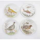 Four British Anchor plates to include three from the 'Wild Birds of Heath and Moorland' series: