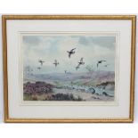 John Cyril Harrison (1898-1985), Signed limited edition coloured print 474/500, Gamebirds,
