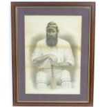 XIX-XX, Lithograph, A portrait of cricketer W. G.