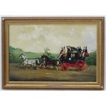 After William Shayer, XX, Oil on canvas, 'Kershaws Stage Coach 1850' (John Kershaw,