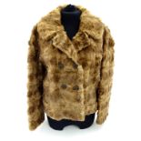 A vintage short length fur coat, approx.