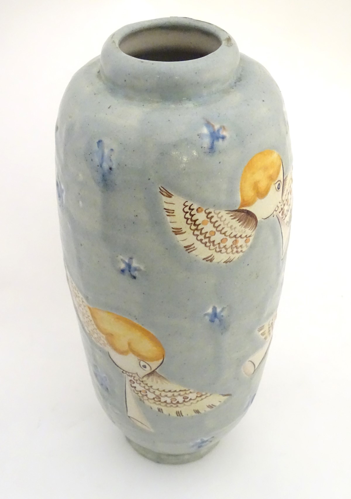 A late 20thC Continental vase decorated with stylised angels, - Image 5 of 9