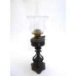 A Victorian Hinks's Duplex Patent oil lamp,