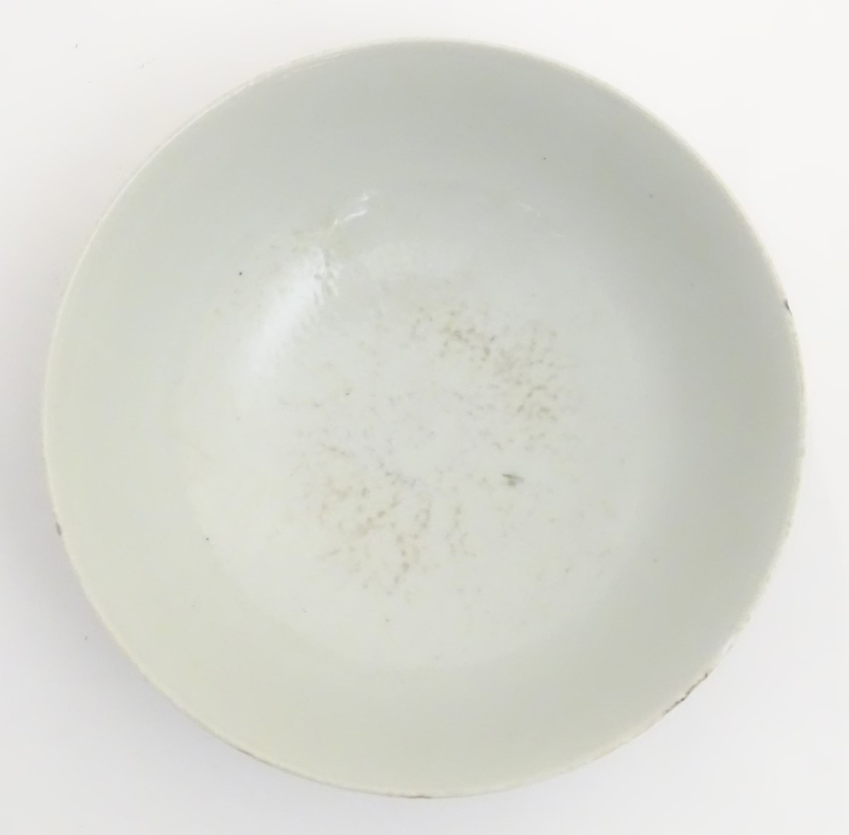A Chinese blue and white bowl depicting figures in a landscape. Character marks under. - Image 8 of 8