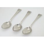 Three Wm IV old English pattern teaspoons hallmarked London 1835 maker William Eaton.