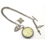 A Swiss silver cased topwind pocket watch by James Reid & Co, Coventry,