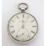 A Victorian silver cased topwind pocket watch by John Farnworth, Liverpool,