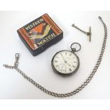 A Victorian silver cased topwind pocket watch by S.