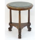A mid 19thC mahogany Empire style centre table,