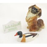 Two Beswick animals, a begging Pekinese dog, model no.