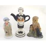 Three assorted ceramic items, comprising a Tony Carter limited edition (no.