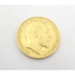 Coin : A King Edward VII 1902 gold half sovereign,