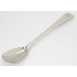 A silver old English pattern mustard spoon hallmarked London 1822 maker William Ely and William