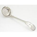 A Victorian silver sifter / spice spoon hallmarked London 1864 maker Chawner & Co.