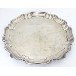 Masonic interest : A large silver salver engraved ' Presented to W. bro W.