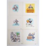 Allan Robinson, XX, British School Political Cartoonist, Pen, ink and watercolour, x 6,